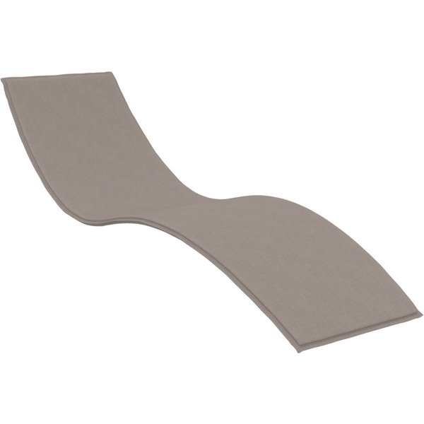 Coussin pour chaise longue Slim Siesta; 62x204x3 cm (lxLxH); brun clair