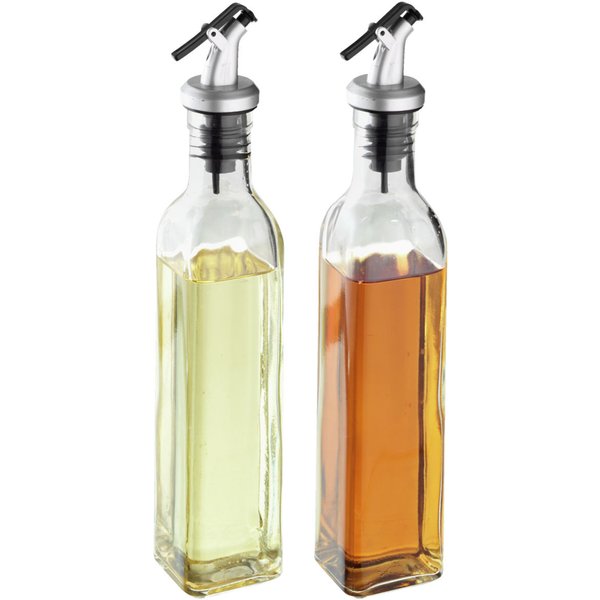 2x PULSIVA Dispenser olio e aceto Revue; 250 ml, 4.5x26x4.5 cm (LxHxP); trasparente; 2 pz. / Pacco