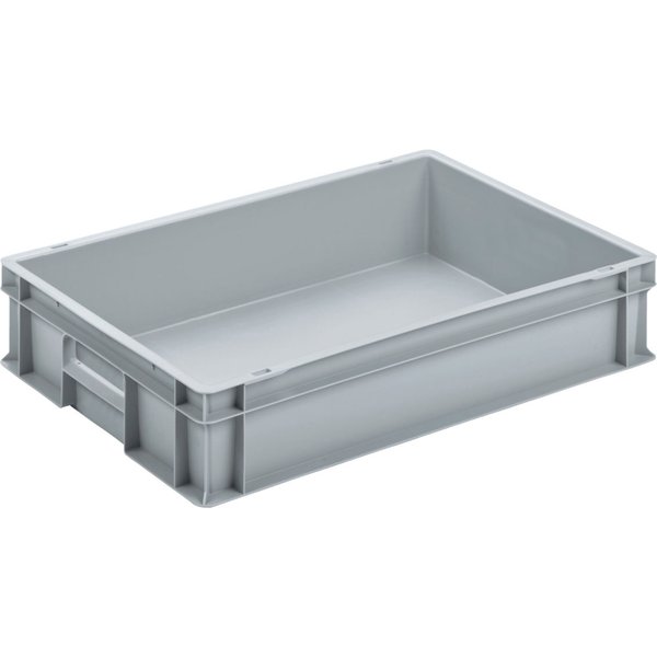Ringoplast Contenitori impilabili EURO chiusi; 24200 ml, 40x60x12 cm (LxLxH); grigio