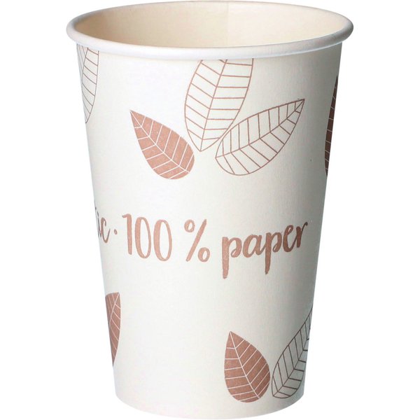 Tazza monouso Zero PAPSTAR; 180 ml, 7x9.2 cm (ØxH); bianco crema; 80 pz. / Pacco
