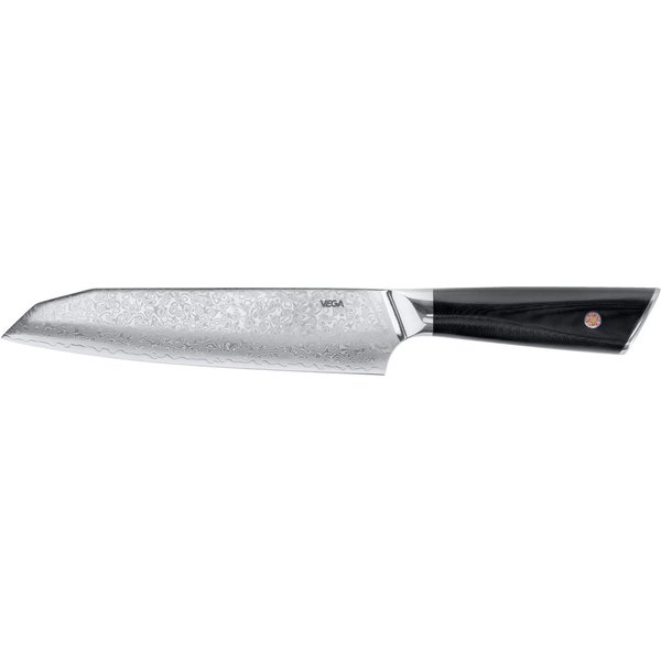 VEGA Coltello santoku Aurora; lunghezza lama 18 cm, 33 cm (L); nero