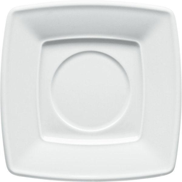 6x VEGA Sous-tasse café Melbourne; 15.5x15.5 cm (Lxl); blanc; carré(e); 6 pièce(s) / Lot