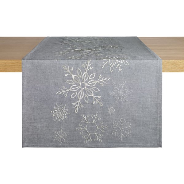 Chemin de table Nova Star ERWIN M.; 40x130 cm (lxL); bleu grisé/beige