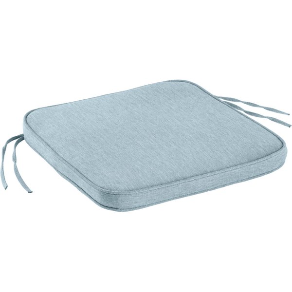 2x VEGA Cuscino per sedia Bavaria; 41x41x4 cm (LxLxH); azzurro melange; tinta unita; 2 pz. / Pacco