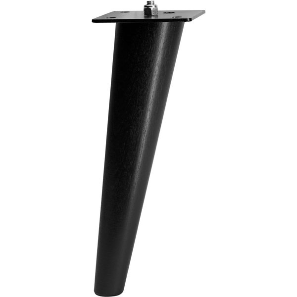 4x VEGA Pieds Velluto 4 pièces; 9x9x25 cm (lxPxH); bouleau/noir; 4 pièce(s) / Lot
