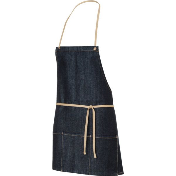 JOBELINE Tablier à bavette en jean Taras 64x80 cm; 64x80 cm (Lxl); bleu denim