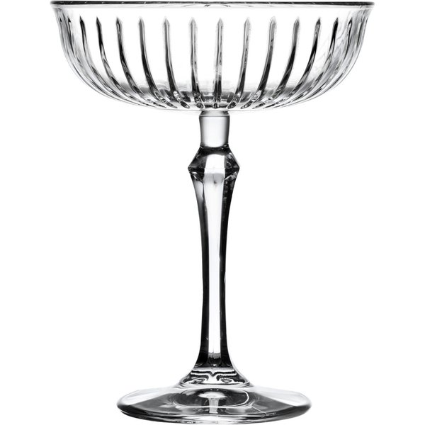 Coppa champagne Joy con scanalature Pasabahçe; 245 ml, 12x15.25 cm (ØxH); trasparente; 4 pz. / Pacco