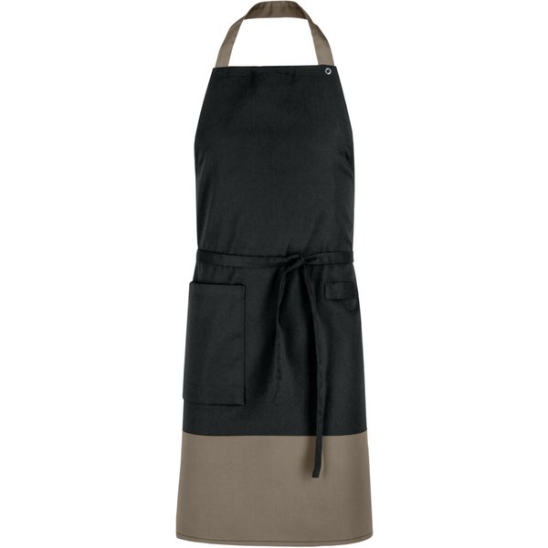 JOBELINE Grembiule con pettorina Bicolor 88x80 (LxL); 88x80 cm (LxL); nero/tortora