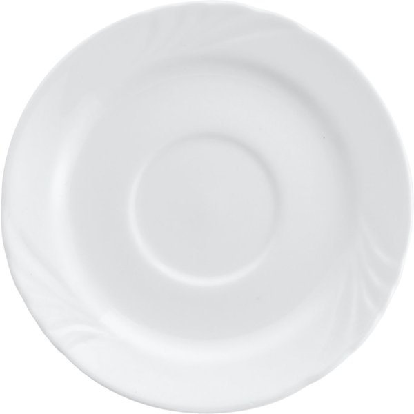 6x PULSIVA Piattino espresso Swing; 12.5 cm (Ø); bianco; rotonda; 6 pz. / Pacco