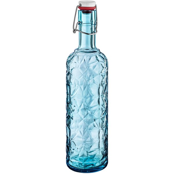 6x Bormioli Rocco Bottiglia chiusura a clip Oriente; 1050 ml, 8.5x32 cm (ØxH); blu; 6 pz. / Pacco