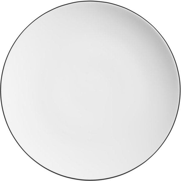 4x VEGA Assiette Bellino plate; 31 cm (Ø); blanc/noir; rond(e); 4 pièce(s) / Lot