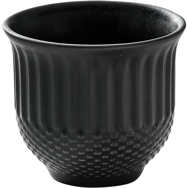 6x HEART&SOUL Tasse à expresso Pine Relief 8 cl; 9 cl, 6x5.8 cm (ØxH); noir; 6 pièce(s) / Lot
