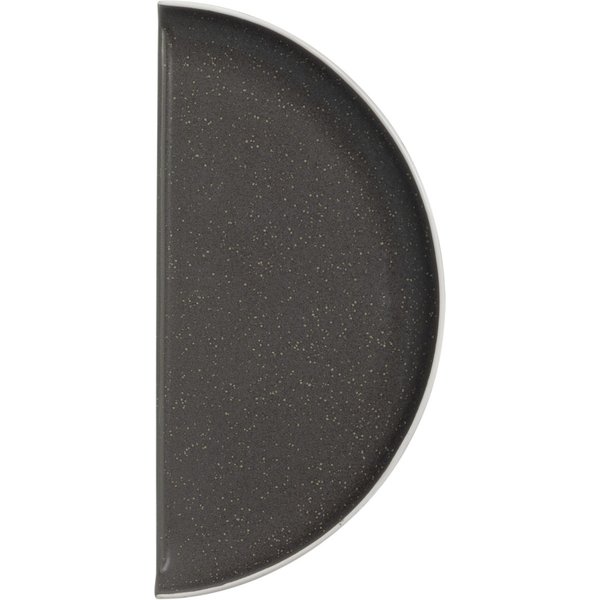 4x VEGA Assiette Ossori plate, demi-lune; 27.5x13.5 cm (Lxl); taupe foncé; demi-sphère; 4 pièce(s) / Lot