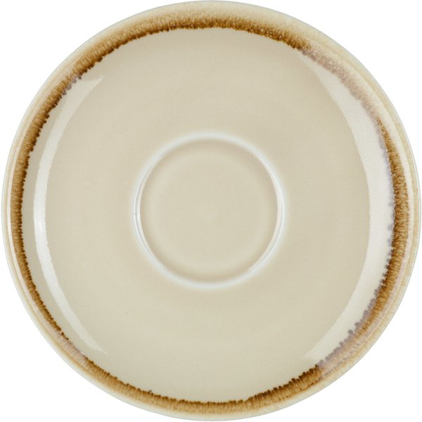 6x PULSIVA Piattino tazza cappuccino Glaze 2.0; 14.2 cm (Ø); sabbia; rotonda; 6 pz. / Pacco