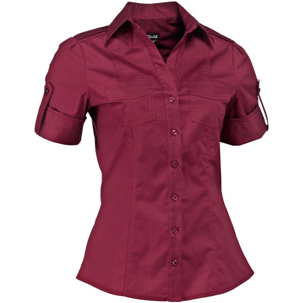 JOBELINE Chemisier femme Kate manches courtes; Taille 44; bordeaux