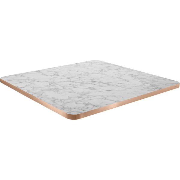 VEGA Piano per tavolo Marvani quadrato; 68x68x2.5 cm (LxLxH); rame/bianco/marmorizzato; quadrata