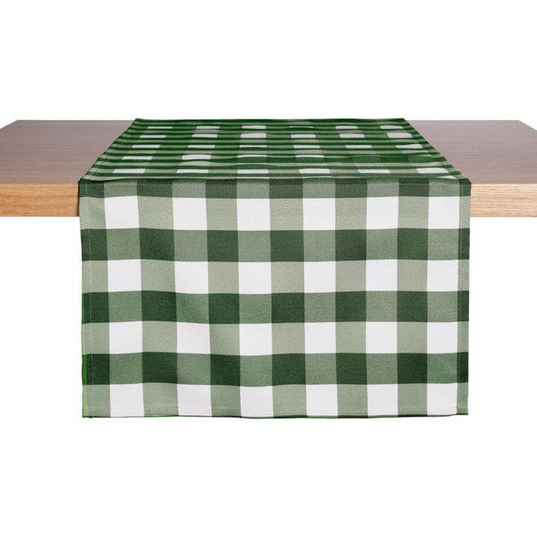 2x ERWIN M. Chemin de table Country Neo ; 40x130 cm (lxL); vert; rectangulaire; 2 pièce(s) / Lot