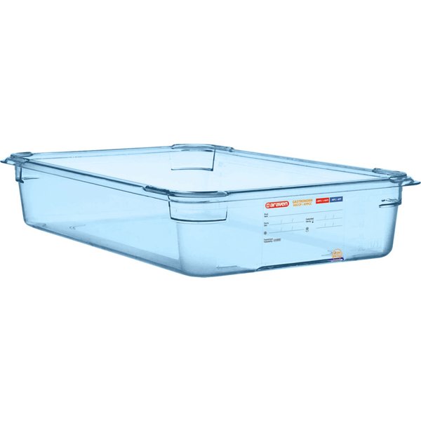 Bac Gastro GN 1/1 en ABS Araven; GN 1/1, 13 l, 53x32.5x10 cm (LxlxP); bleu