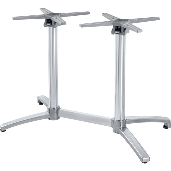 Base tavolo alta da esterno Taipa pieghevole VEGA; 50x95x72 cm (LxLxH); argento