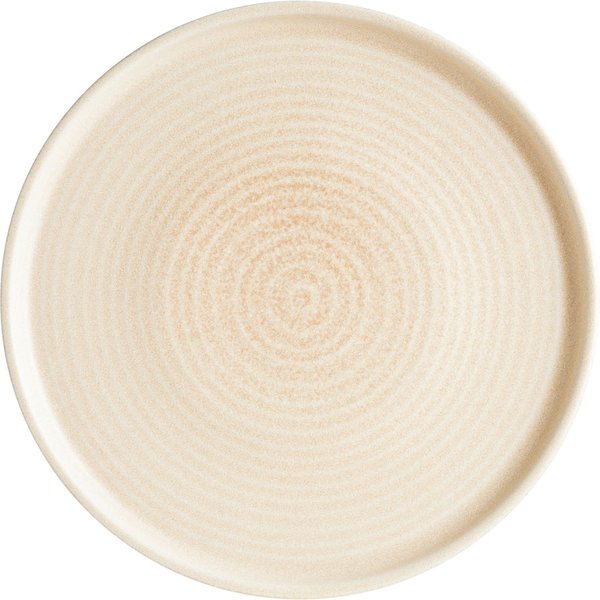 Piatto piano bordo alto Mirage Ripple Bonna; 28x1.9 cm (ØxH); beige; rotonda; 6 pz. / Pacco