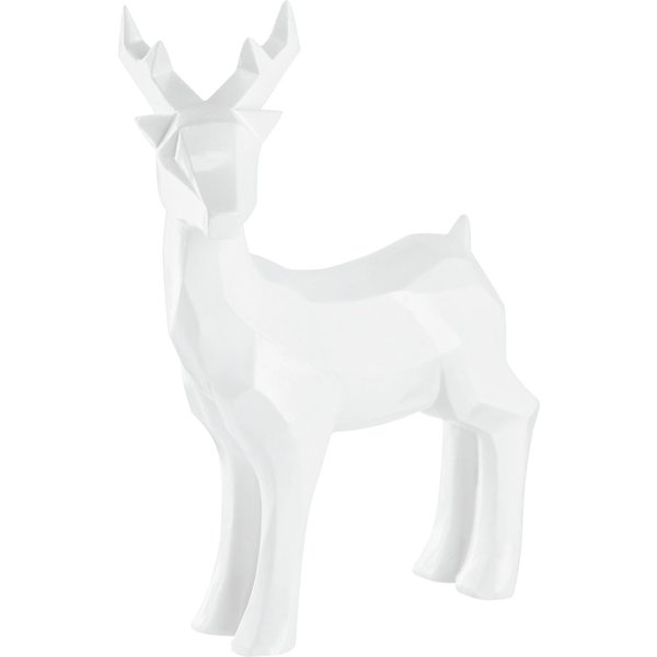Cerf Agna; 18x9x24.5 cm (LxlxH); blanc