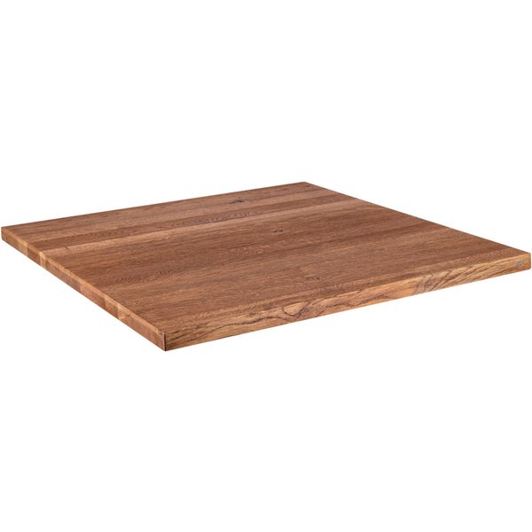 VEGA Plateau de table d'intérieur Torres carré; 80x80x3 cm (LxlxH); chêne vieilli/brun; carré(e)