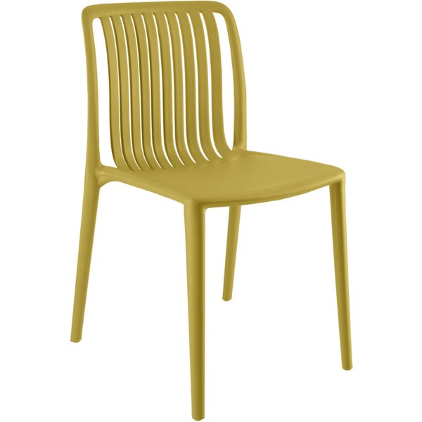 2x PULSIVA Chaise en matière plastique Tavira; 50x52.5x77 cm (lxPxH); caramel; 2 pièce(s) / Lot