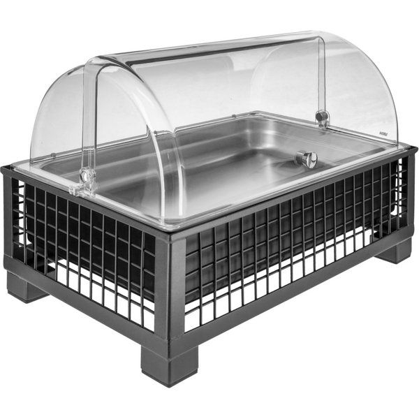 VEGA Set fraîcheur Portland haut, 6,5 cm, GN 1/1, inox; GN 1/1, 55.4x35.2x33.7 cm (LxlxH); anthracite/transparent/inox; rectangulaire
