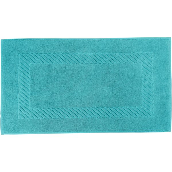 ERWIN M. Tapis de bain Valence uni; 50x90 cm (lxL); bleu pétrole