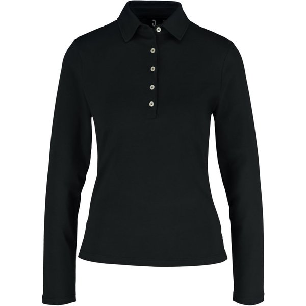 JOBELINE Polo femme Malme manches longues; Taille M; noir
