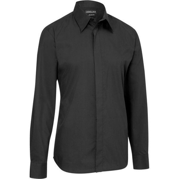 JOBELINE Chemise homme Fabrice manches longues; Taille 45/46; noir