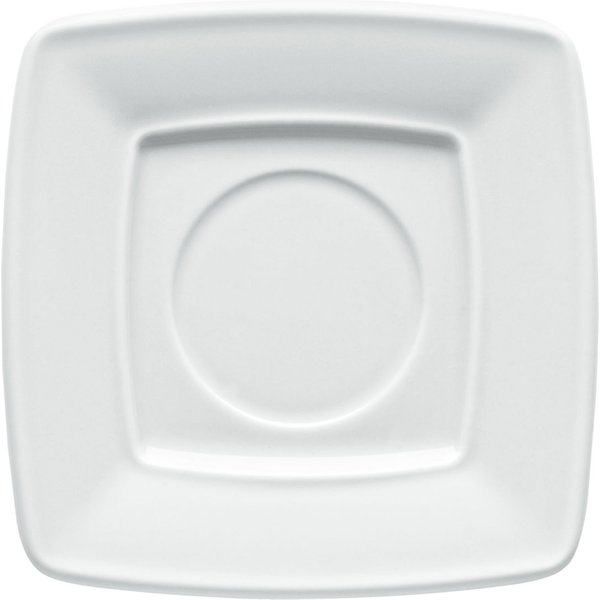 6x VEGA Sous-tasse café expresso Melbourne; 12.5x12.5 cm (Lxl); blanc; carré(e); 6 pièce(s) / Lot