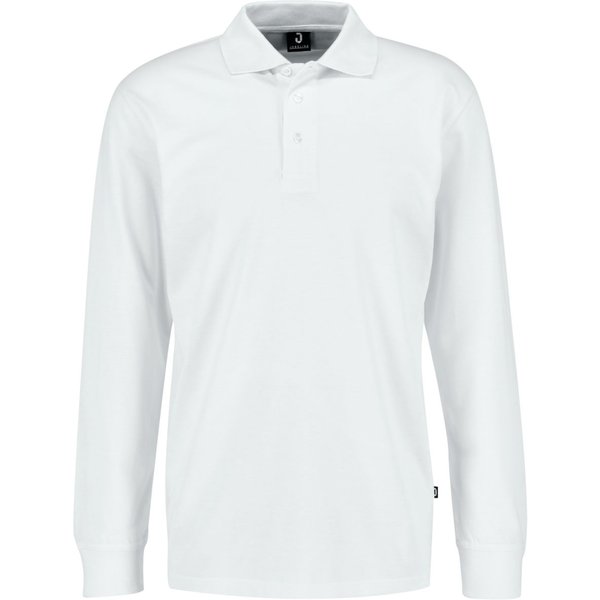 JOBELINE Polo homme Fly manches longues; Taille 4XL; blanc