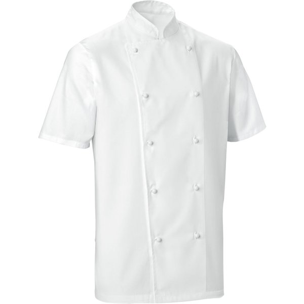 PULSIVA Veste de cuisine homme Paolo manches courtes; Taille 48; blanc