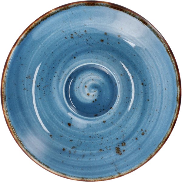 6x VEGA Sous-tasse café expresso Nebro; 12.5x1.5 cm (ØxH); bleu clair; 6 pièce(s) / Lot