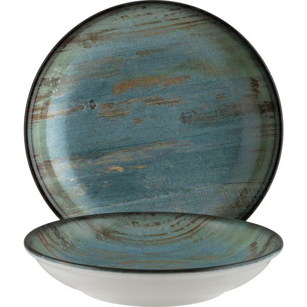 Assiette creuse Madera Mint Bonna; 100 cl, 23x4 cm (ØxH); turquoise/brun/noir; rond(e); 6 pièce(s) / Lot