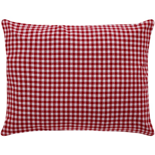 Taie d'oreiller Tux fermeture à rabat, seersucker ERWIN M.; 65x100 cm (Lxl); rouge