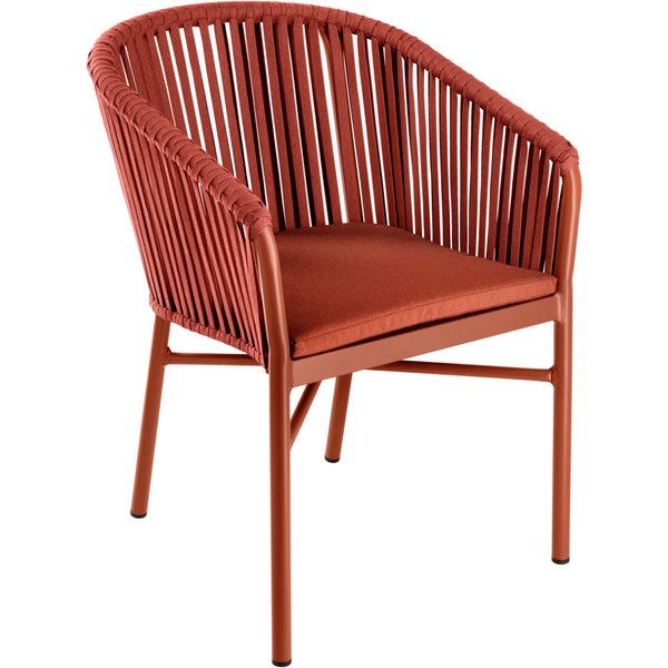 2x VEGA Chaise d'extérieur Esperia; 58x60x82 cm (lxPxH); rouge carmin; 2 pièce(s) / Lot