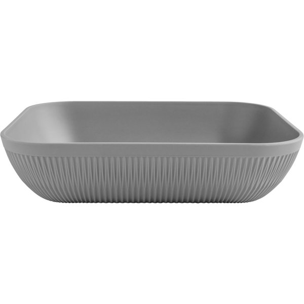 VEGA Saladier Kanas rectangulaire, avec relief; 3.9 l, 32.5x26.5x7.5 cm (LxlxH); gris; rectangulaire