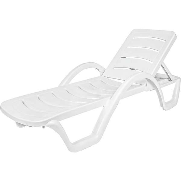 2x Siesta Chaise longue Havana; 187x54x30 cm (LxlxH); blanc; 2 pièce(s) / Lot