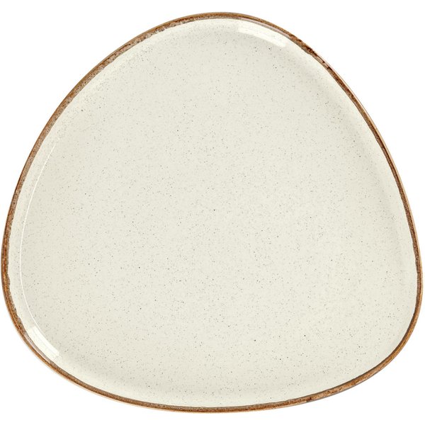 4x VEGA Assiette Sidina plate, organique, avec rebord; 27.2x26x2.5 cm (LxlxH); beige; organique; 4 pièce(s) / Lot