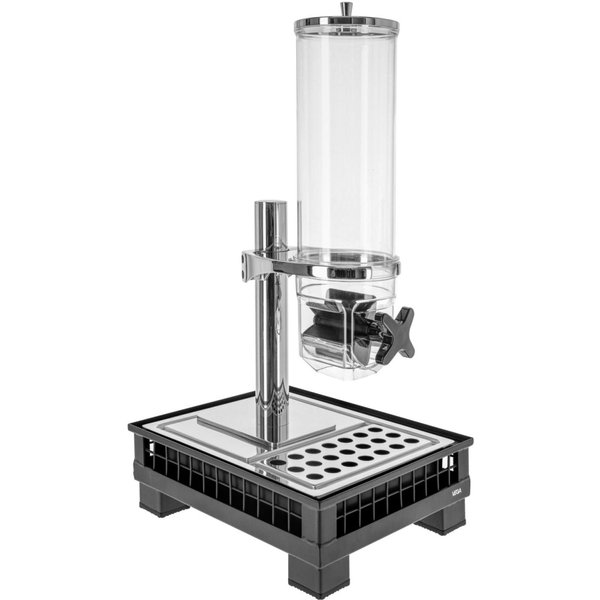 VEGA Dispenser cereali Portland singolo, GN 1/2, 4l; GN 1/2, 35.2x29x67.2 cm (LxLxH); antracite/trasparente; rettangolare