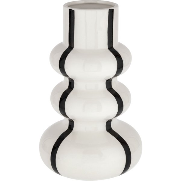 Vaso Ayumi; 15x25 cm (ØxH); bianco/nero; rotonda