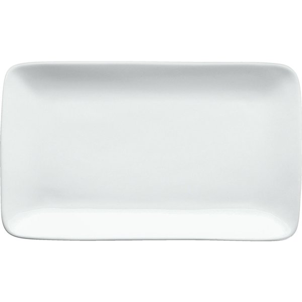 4x VEGA Piatto Damasco rettangolare; 29.5x16x2.7 cm (LxLxH); bianco; rettangolare; 4 pz. / Pacco