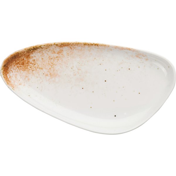 6x VEGA Assiette/plat Purior; 20x10.5x2.3 cm (LxlxH); blanc/brun; 6 pièce(s) / Lot