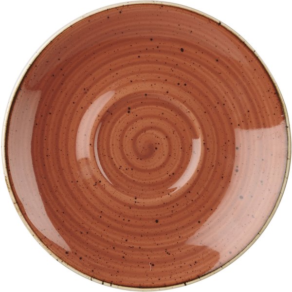 Cappuccino basso Stonecast Orange Churchill; 15.6 cm (Ø); arancione/marrone; rotonda; 12 pz. / Pacco