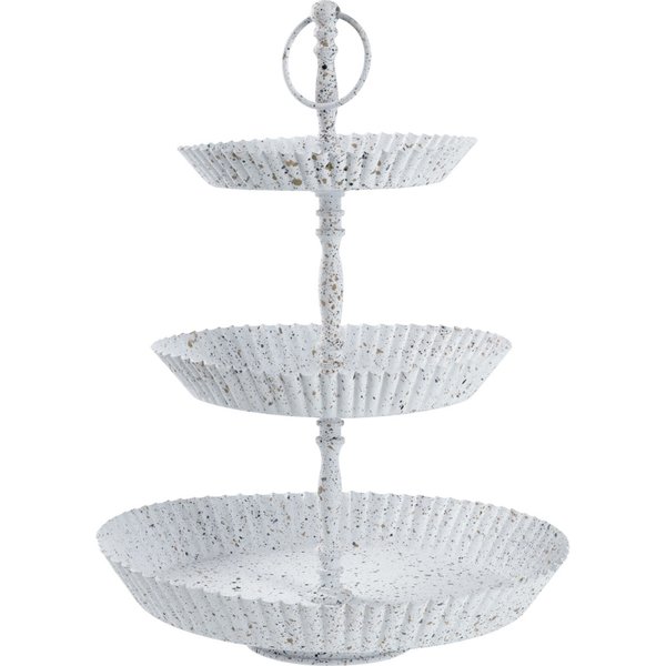Etagere decorativa Abunya; 35x47 cm (ØxH); bianco/marrone/grigio/antracite