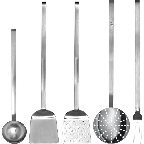 PULSIVA Set d'ustensiles de cuisine 5 pièces; 46.5 cm (L); argenté