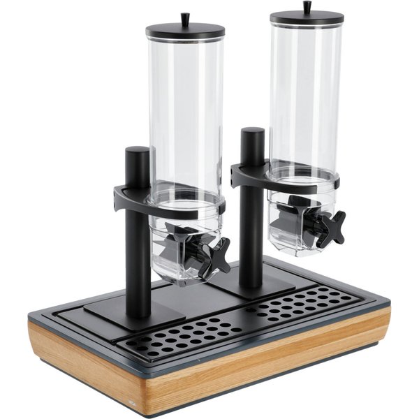 VEGA Distributeur de céréales Montana double, GN 1/1, 2x 4l; GN 1/1, 57x36.5x50.5 cm (LxlxH); chêne/transparent/noir; rectangulaire