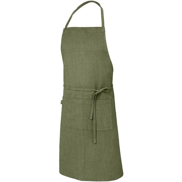 JOBELINE Tablier à bavette Ramie 88x80 cm; 88x80 cm (Lxl); kaki